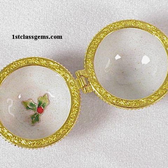 FINAL SALE PRICE NYCO International Cloisonne Mini Ball Box Ornament - Picture 4 of 4